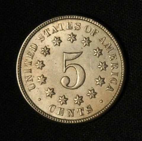1876 5c Shield Nickel - Free Shipping USA Cover