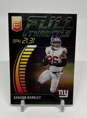 2023 Panini Donruss Elite Saquon Barkley Full Throttle Green #FT-SB - Image 1 of 2