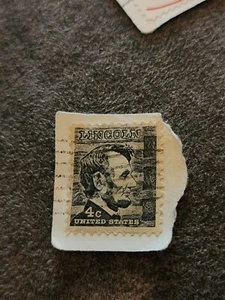 USA President Abraham Lincoln 4 Cent 4c US Postage Stamp Black - Picture 1 of 2