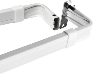 Rod Desyne 2 Clearance Lockseam Curtain Rod, 48 to 84-Inch, White - Picture 1 of 4