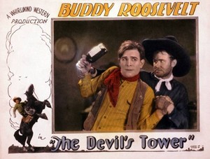 The Devils Tower Us Lobby Card Buddy Roosevelt 1928 Old Movie Photo