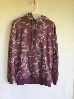 Volcom Jersey Hoddie Chaqueta Hombre Pequeña, Morada y Gris Mezcla. bolsa bolsillo Foto 1 de 4
