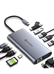 Docking Station, Utechsmart 12 in 1 Full Triple Monitor USB C Docking Station, U - Picture 1 of 1