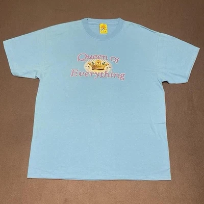 Bonita Camiseta Gráfica Mamá Reina de Todo Azul Y2K Para Mujer Azul Foto 1 de 4