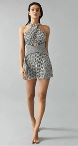 Reiss Mali abstract-print halter-neck chiffon playsuit Size 12 - Picture 1 of 9