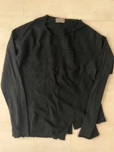 YOHJI YAMAMOTO V-AUSSCHNITT PULLOVER SCHWARZ GRÖSSE 3 AKZEPTABEL Made in Japan gebraucht - Bild 1 von 4