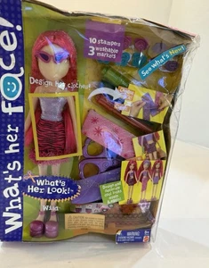 WHAT'S HER FACE PUPPE STAMPFER WASCHBAR MARKER STOFF ERSTELLEN NEU 2002 MATTEL VTG - Bild 1 von 11