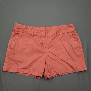 Pantalones Cortos Loft Para Mujer Talla 4 Tiro Medio Chino 4" Entrepierna Cremallera Bolsillos Sarga Rosa - Imagen 1 de 13