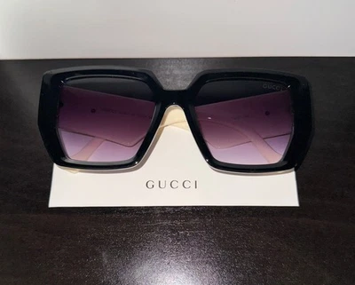 Gafas de sol para mujer Gucci GG 0956S crema/púrpura de gran tamaño geométricas se envían hoy Foto 1 de 4