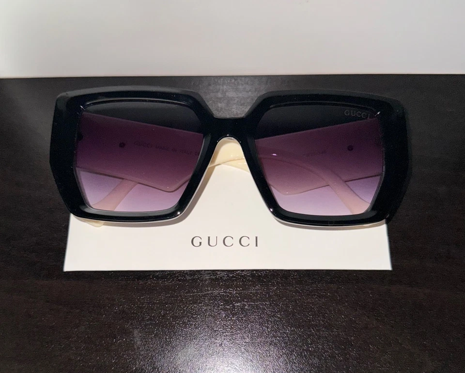 Gafas de sol para mujer Gucci GG 0956S crema/púrpura de gran tamaño geométricas se envían hoy Foto 1 de 4