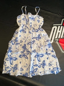Girls Old Navy White and Blue Dress with Straps Size 8 (Medium) - Picture 1 of 4