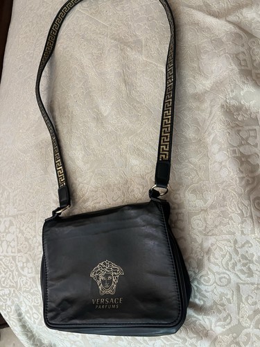 Borsa a tracolla Versace Fragrance Medusa nera