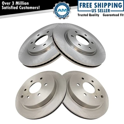 Juego de rotores de freno delanteros y traseros para INFINITI Nissan Foto 1 de 4