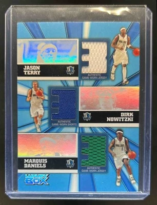 2005-06 Topps Luxury Box Jason Terry Dirk Nowitzki Marquis Daniels Jersey #/250 - Image 1 of 2