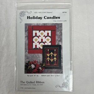 Holiday Candles Miniature Quilts UNCUT The Quilted Ribbon Yes You Can Pattern - Picture 1 of 5