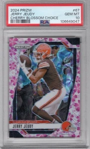 JERRY JEUDY 2024 PANINI PRIZM CHERRY BLOSSOM CHOICE PRIZM #14/15 PSA 10 *POP 1* - Picture 1 of 2