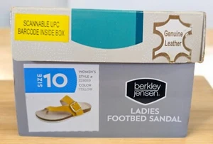 BERKLEY JENSON LADIES LEATHER FOOTBED SANDAL SIZE 10M - FLOOR MODEL SAMPLES*** - Picture 1 of 7