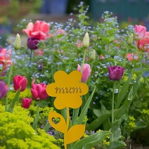 Metall Mama Blume Garten Deko Grabschmuck Metallkunst Gartendenkmal - Bild 1 von 3