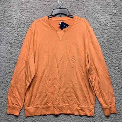 Suéter Club Room Para Hombre L Grande Naranja Cuello Redondo Manga Larga Pullover Foto 1 de 4