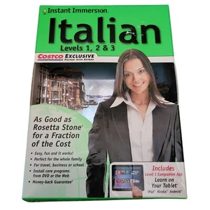Instant Immersion Italian Levels 1 2 & 3 Costco Exclusive Language Software - Picture 1 of 12