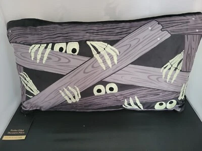 HALLOWEEN Cynthia Rowley Curious GLOW IN THE DARK Throw Pillow Dećor 14x24” NEW - Image 1 of 4
