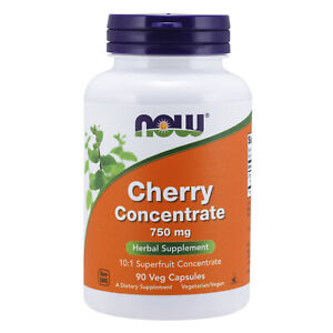 NOW Cherry Concentrate 750 mg 90 Veg Caps Fresh Made In USA Free Shipping