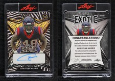 2022 Leaf Exotic Zebra Diagonal Shimmer /8 Christian Harris Rookie Auto RC