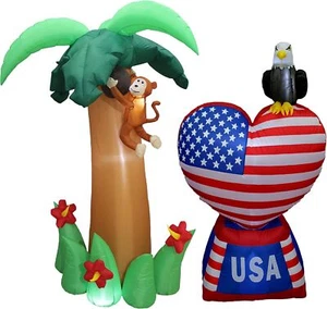 Two Party & Patriotic Party Decorations Bundle, Includes 6 Foot Tall Party - Picture 1 of 6
