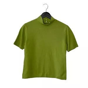Vintage Escada Wool Cashmere Silk Knit Top Sweater Size 36 Green - Picture 1 of 6