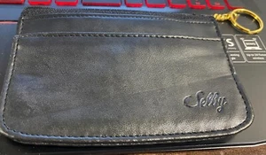Selby Shoe Company Vintage Ende 80er Geldbörse mit Schlüsselring schwarz selten toller Fund - Bild 1 von 2