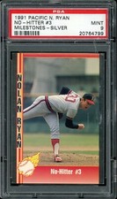 1991 Pacific Nolan Ryan Milestones Baseball No-hitter #3 Silver PSA 9