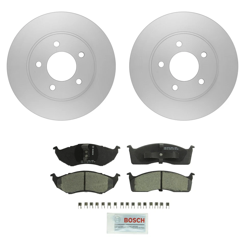 Kit de pastillas de freno de disco de cerámica Quietcast rotores delanteros Bosch para Dodge Intrepid Foto 1 de 1