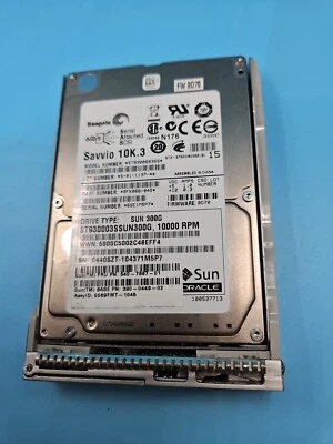 Sun Oracle 540-7867 / 390-0449 300GB 2.5" 10K.3 6G SAS w/ NEMO Bracket - Image 1 of 4
