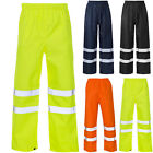 HI VIS OVER TROUSERS VISIBILITY VIZ REFLECTIVE SAFETY WORK WEAR WATERPROOF PANT