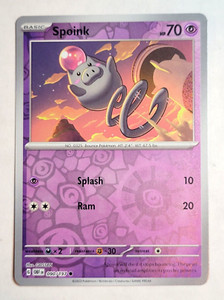 2023 Pokemon Scarlet and Violet Obsidian Flames #90 Spoink Reverse HOLO TCG