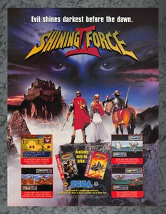 Shining Force II Sega Genesis Print Ad Vintage Art A 1994 - Bild 1 von 1