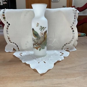 Vintage Enesco Japan frosted glass bird vase Excellent condition - Picture 1 of 5