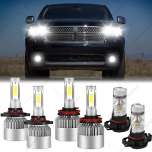 For Dodge Durango 2011-2013 - 6X 6000K Combo LED Headlight + Fog Light Bulbs Kit - Picture 1 of 12
