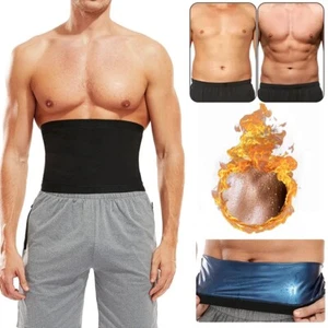 Men Women Waist Trimmer Weight Loss Sauna Trainer Wrap Belt Sweat Tummy Shaper - Picture 1 of 30