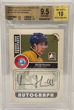 2008-09 HEROES & PROSPECTS DRAFT DAY AUTOGRAPHS RC VICTOR HEDMAN ROOKIE BGS 9.5