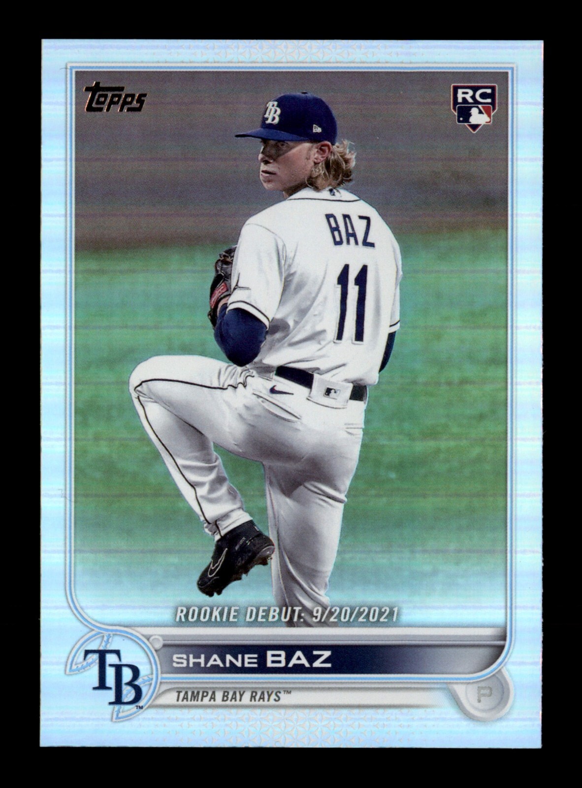 2022 Topps Update Shane Baz Rookie RC Rainbow Foil US240 Tampa Bay Rays