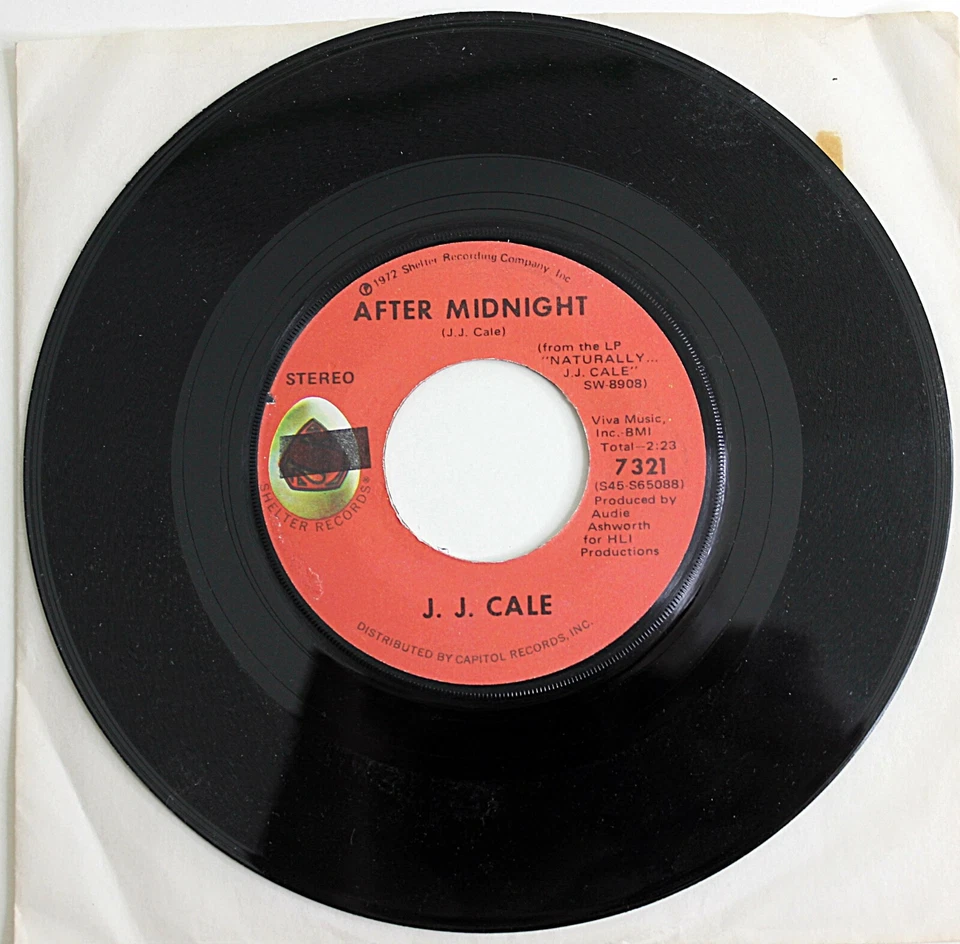 J J CALE Vintage 45rpm After Midnight/Crying Eyes NOS New Old Stock - Image 1 of 4