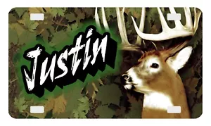 ATV 4" x 7" Deer Personalized Monogrammed License Plate Custom Motorcycle Tag - Picture 1 of 4