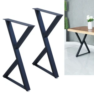  2PCS Industrial Metal Table Legs Desk Legs Bench Furniture Parts Triangle Shape - Picture 1 of 12