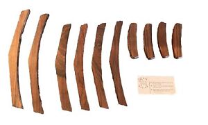 10) Vintage Svensk Design Wood Handles (for Stainless Steel Serving Trays) OOAK