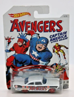 Hot Wheels - The AVENGERS - Captain America - '57 Plymouth Fury Great Price - Image 1 of 4