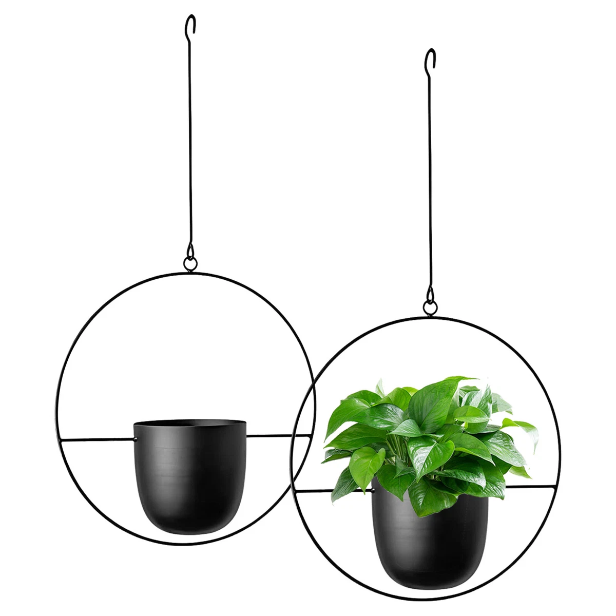 Metall-Blumenampel Sächsisch – 35 Cm Durchmesser, Mit Kokos-Einlage, Pulverbeschichtet