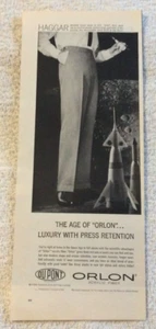 Du Pont Orlon Acrylic Fiber Men's Pants Slacks Haggar Print Ad 1959 - Imagen 1 de 3
