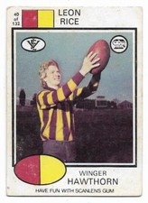 1975 Scanlens (40) Leon RICE Hawthorn /: