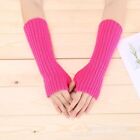 Wrist Arm Warmers Women Mitten Half Finger Gloves Knitted Arm Warmers